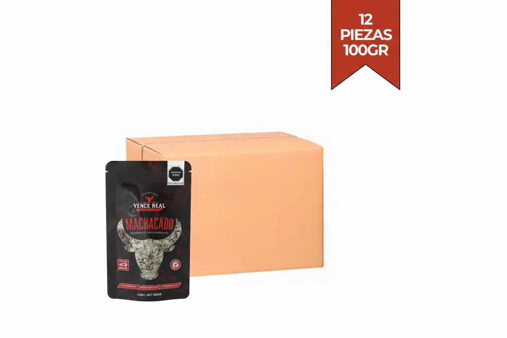 Pack 12 Bolsas Machaca de Res Deshebrada 100g Vence Real | Carne Seca Artesanal