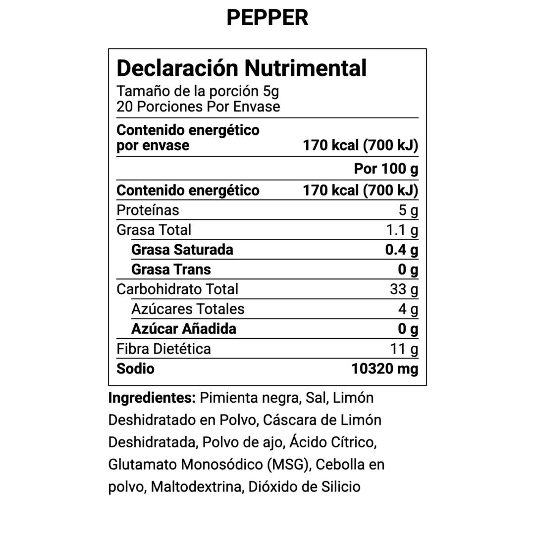 Sazonador Vence Real PEPPER