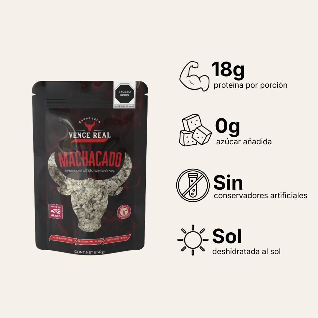 Machaca de Res Deshebrada Vence Real | Carne Seca Artesanal Deshidratada al Sol | 100g y 250g