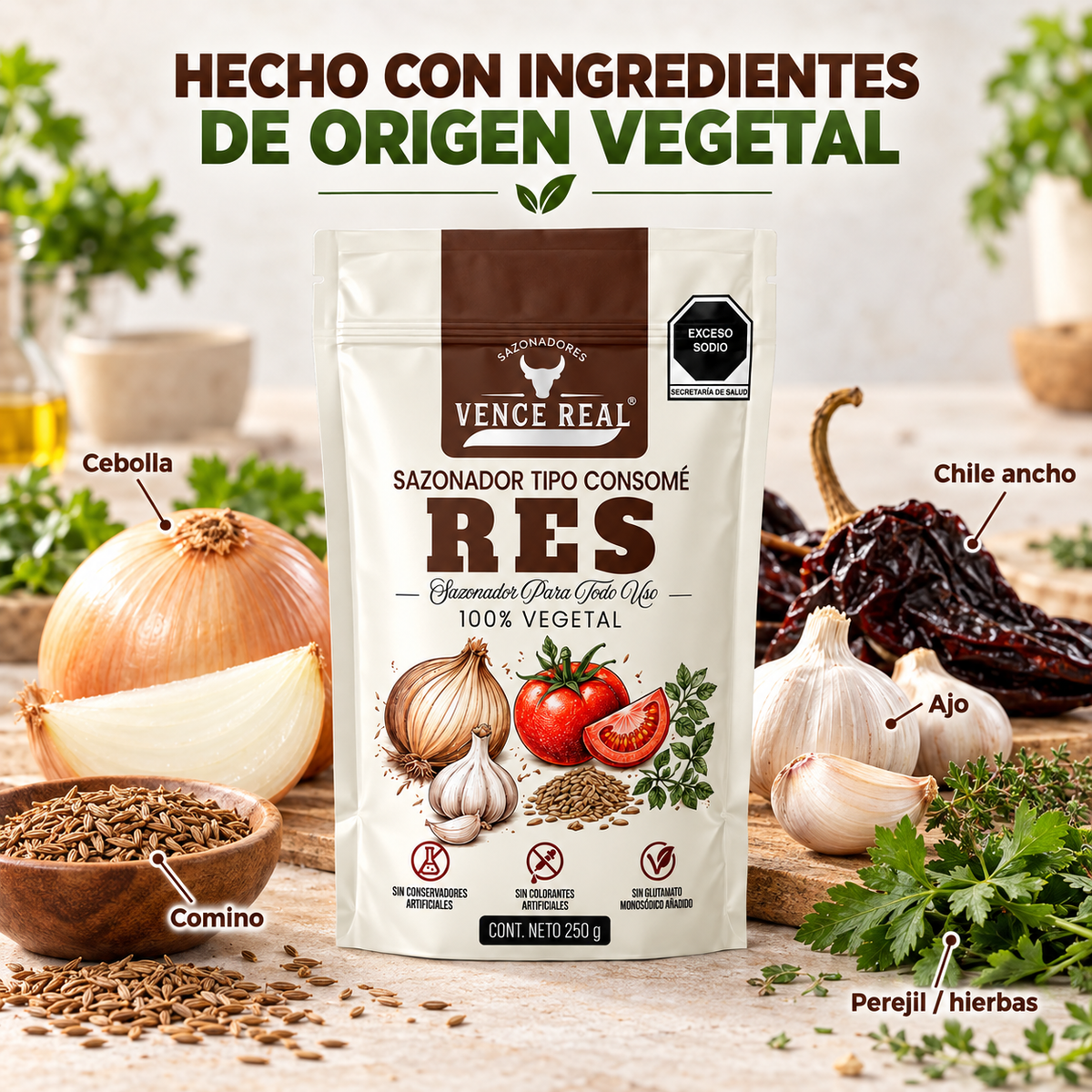 Vence Real Consomé de Res 250 g