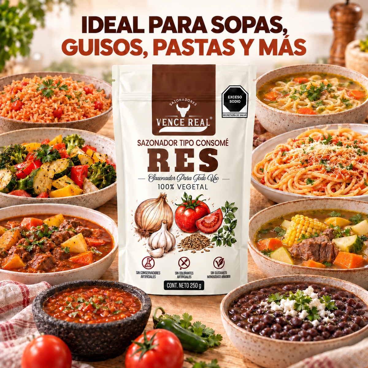 Vence Real Consomé de Res 250 g