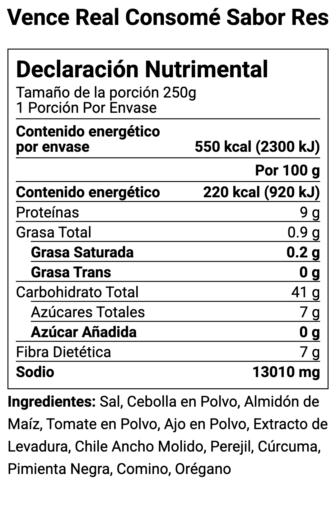 Vence Real Consomé de Res 250 g